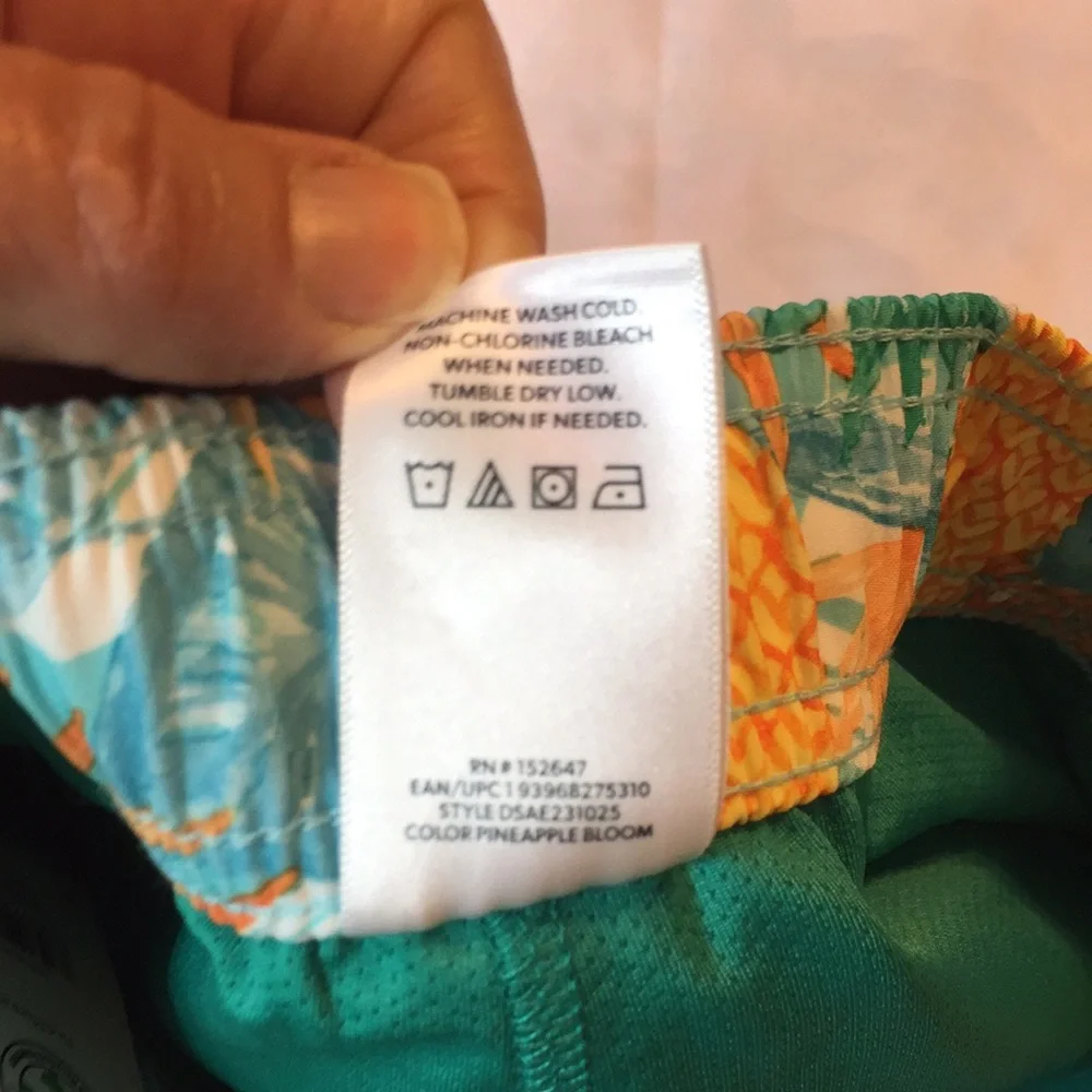 Member’s Mark Tropical Resort Swim Trunks UPF 50 Sun Protection Size XXL NWT